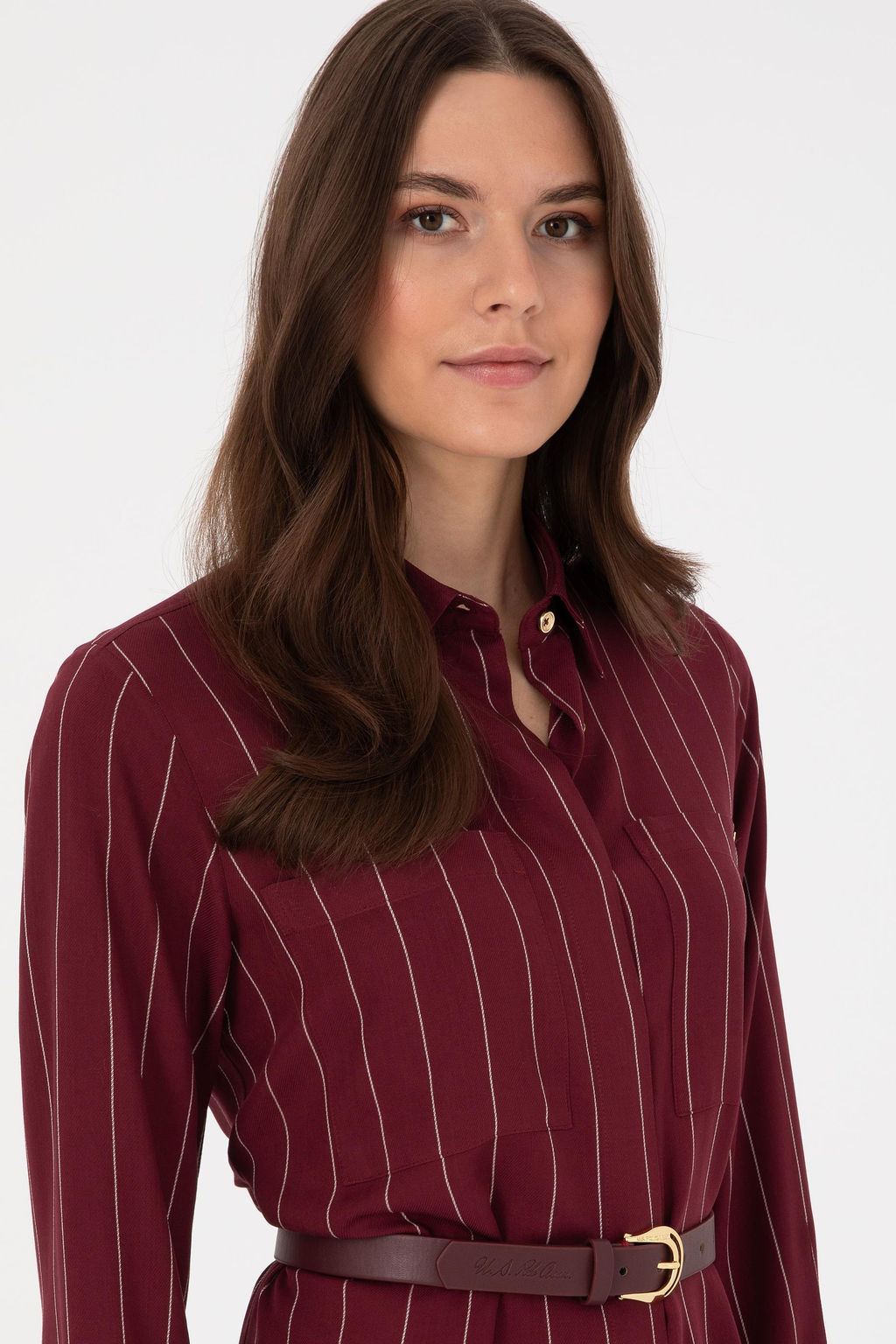 Kad_n Bordo Dokuma Elbise - U.s. polo assn фото 2