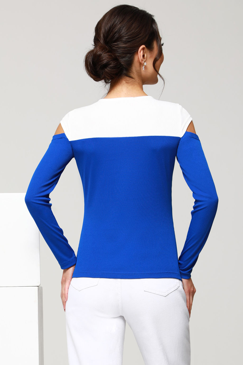 Блузка трикотажная двухцветная - Dstrend фото 5