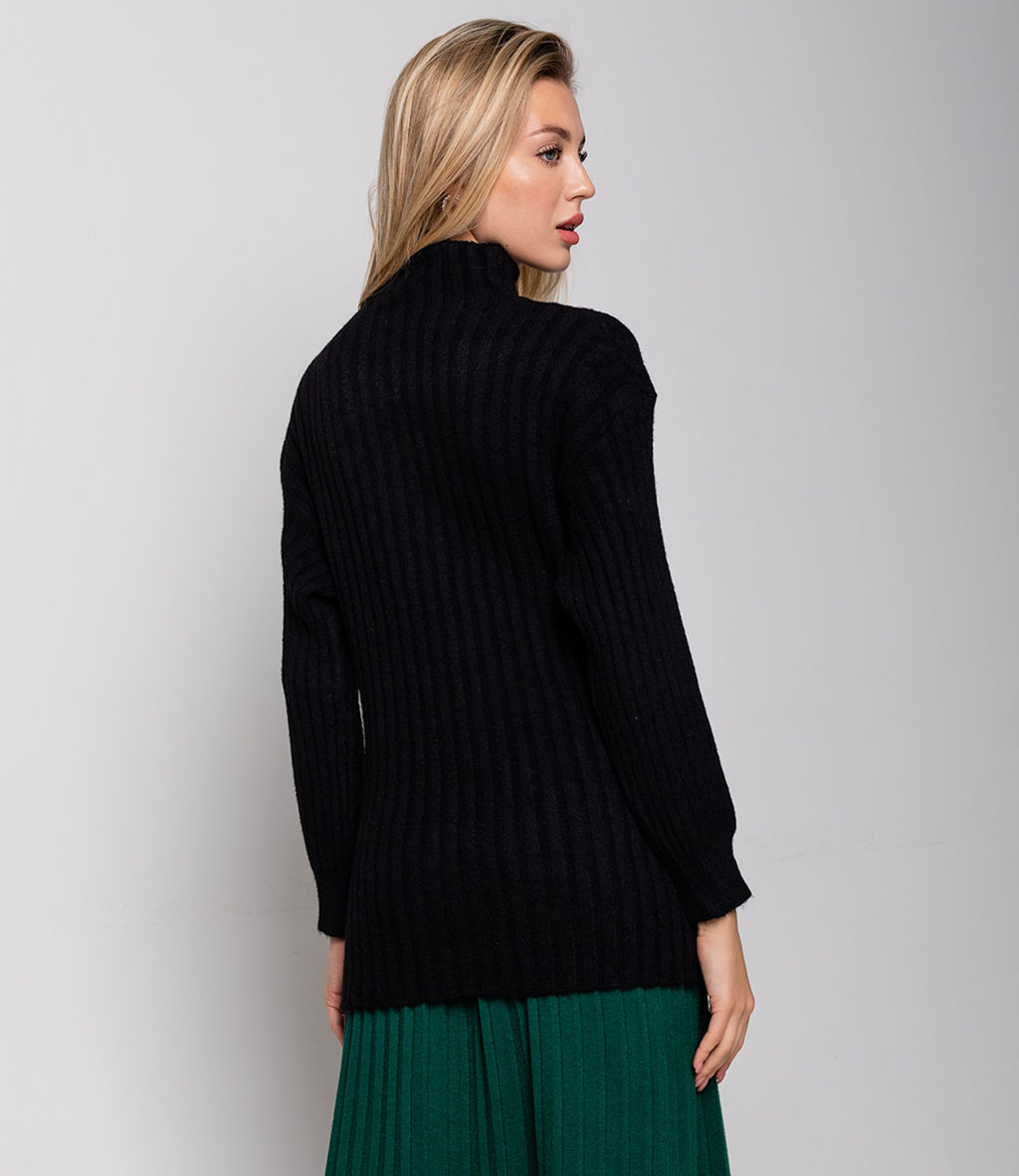 Свитер #КТ5126, чёрный