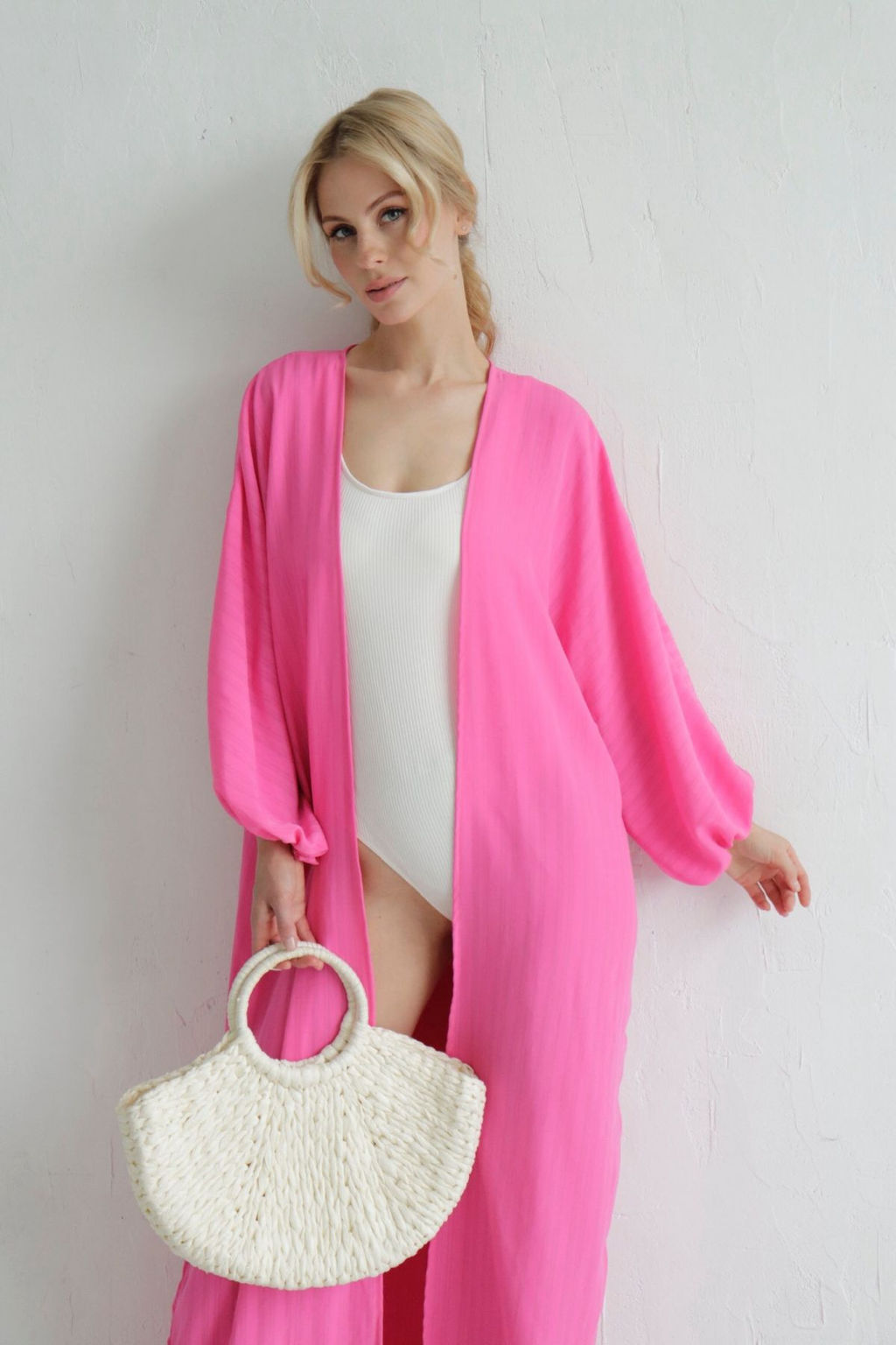 9571 Кимоно длинное розовое - Martichelli фото 4