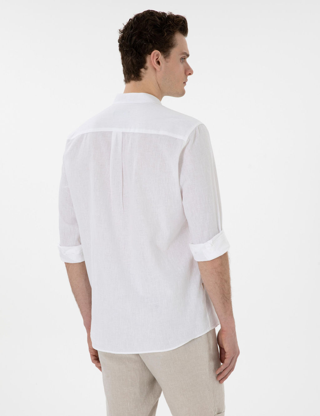 Beyaz Regular Fit Uzun Kollu G_mlek - Pierre cardin фото 5