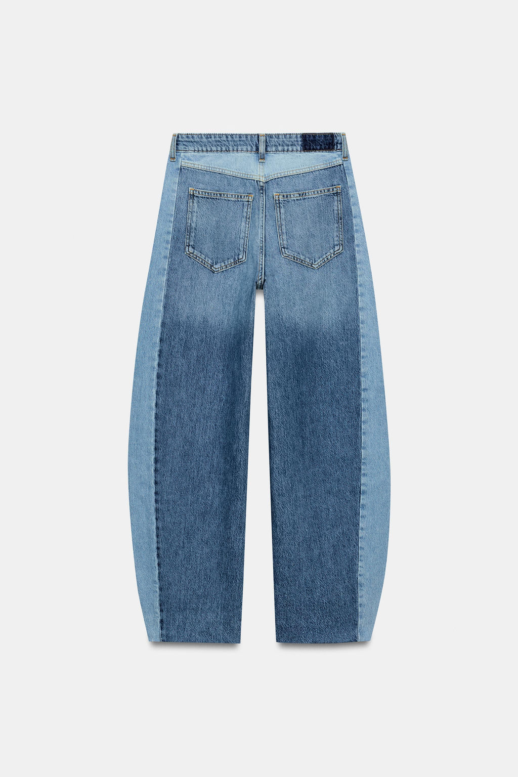 JEANS Z1975 BARREL TIRO MEDIO COMBINADO / Azul medio - Zara фото 7