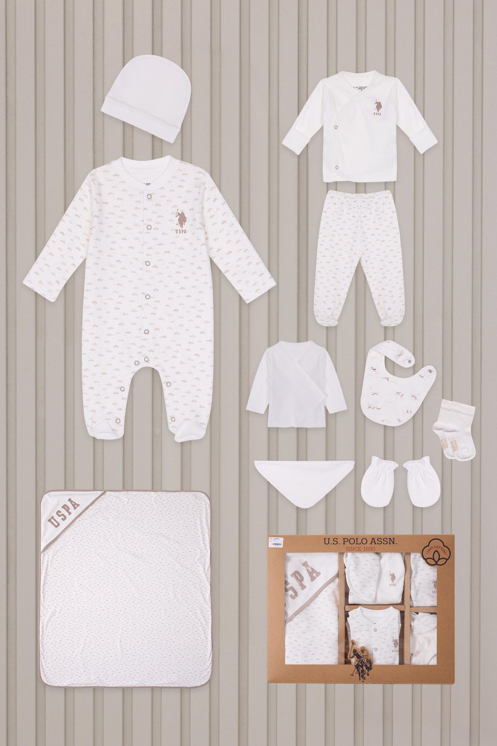 Erkek Bebek Krem Pijama Tak_m_