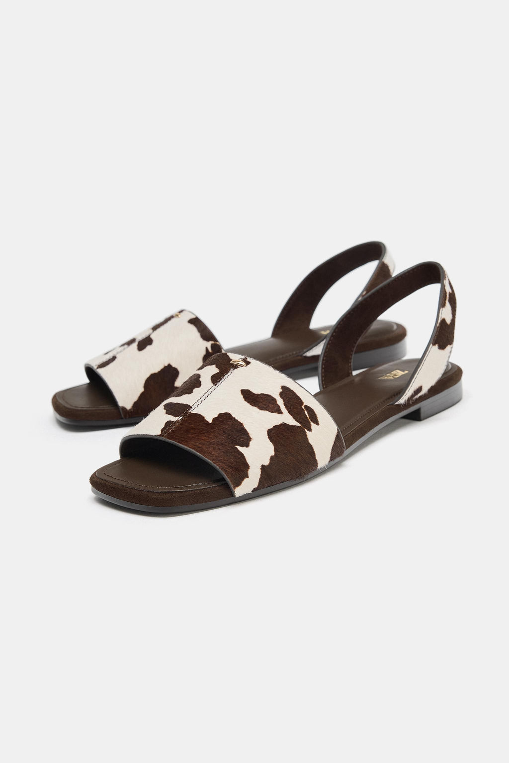 SANDALIA PLANA PIEL CON PELO / Multicolor - Zara фото 4