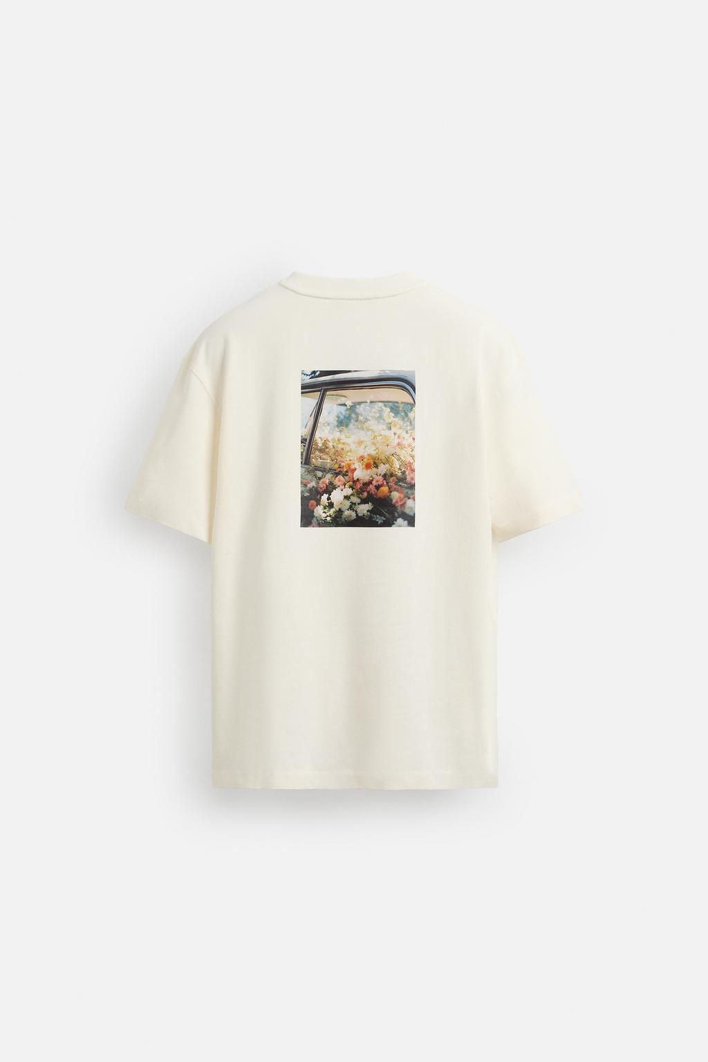 CONTRAST PHOTO PRINT T-SHIRT - Zara фото 8