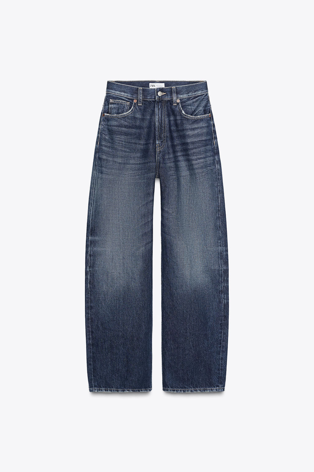 TRF STRAIGHT WIDE HIGH-WAIST JEANS - Zara фото 8