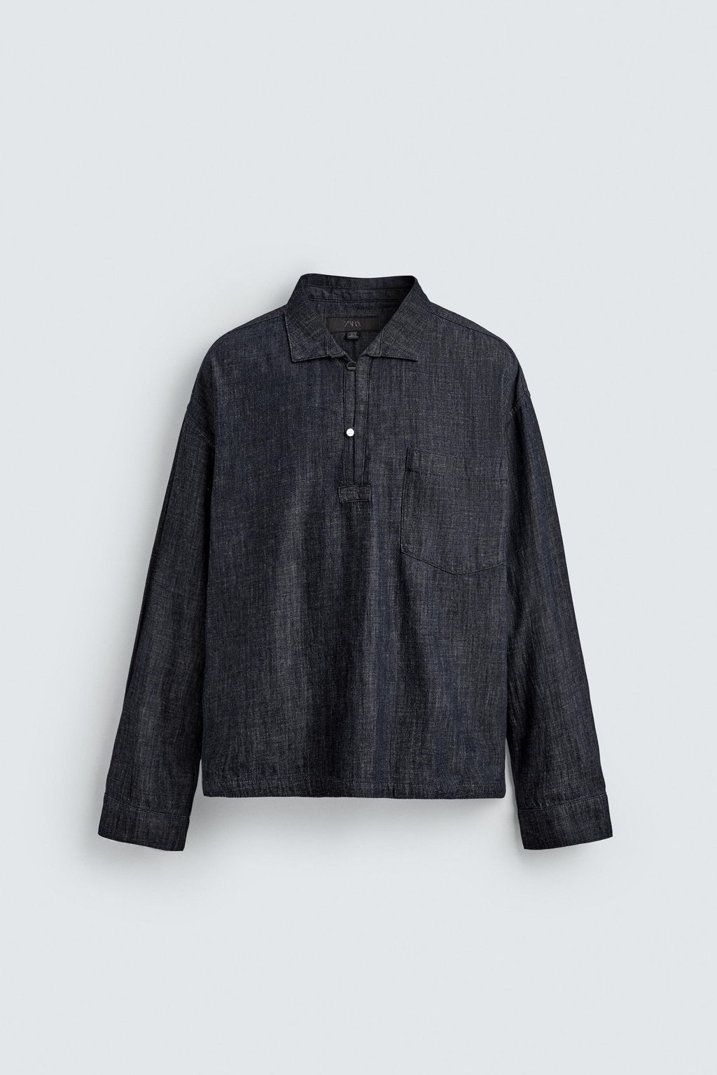 CAMISA POLO RELAXED FIT DENIM / ?ndigo - Zara фото 7
