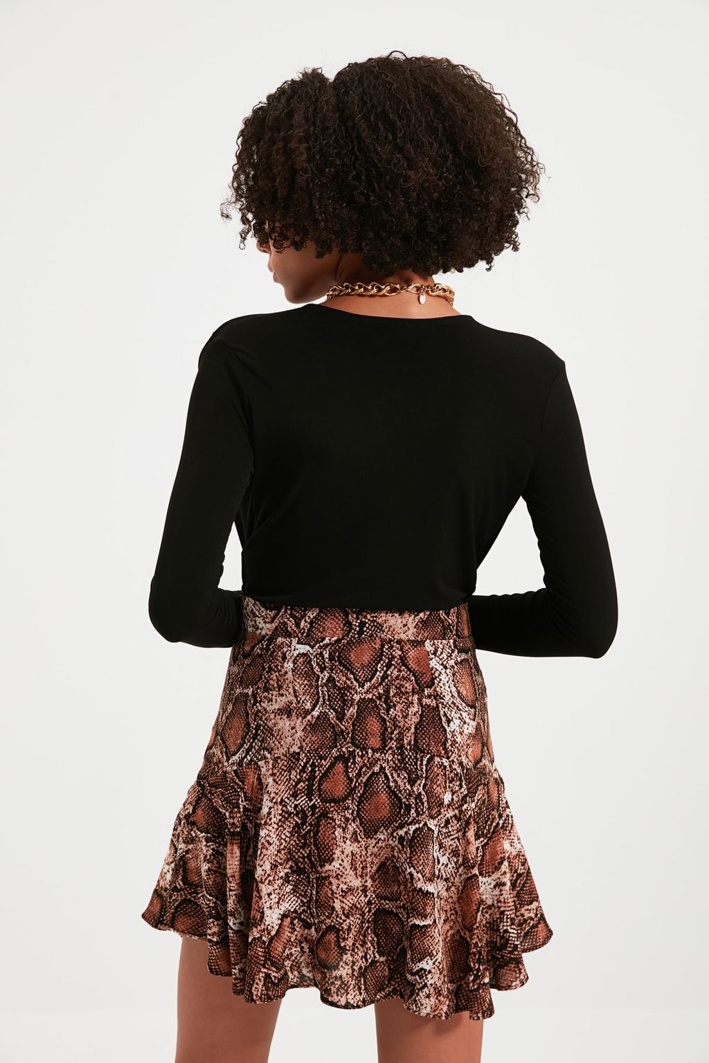 TRENDYOLMILLA Cok Renkli Bask?l? Slim C?tc?tl? Kruvaze Yaka Esnek Orme Body TWOAW20BD0035  фото 5