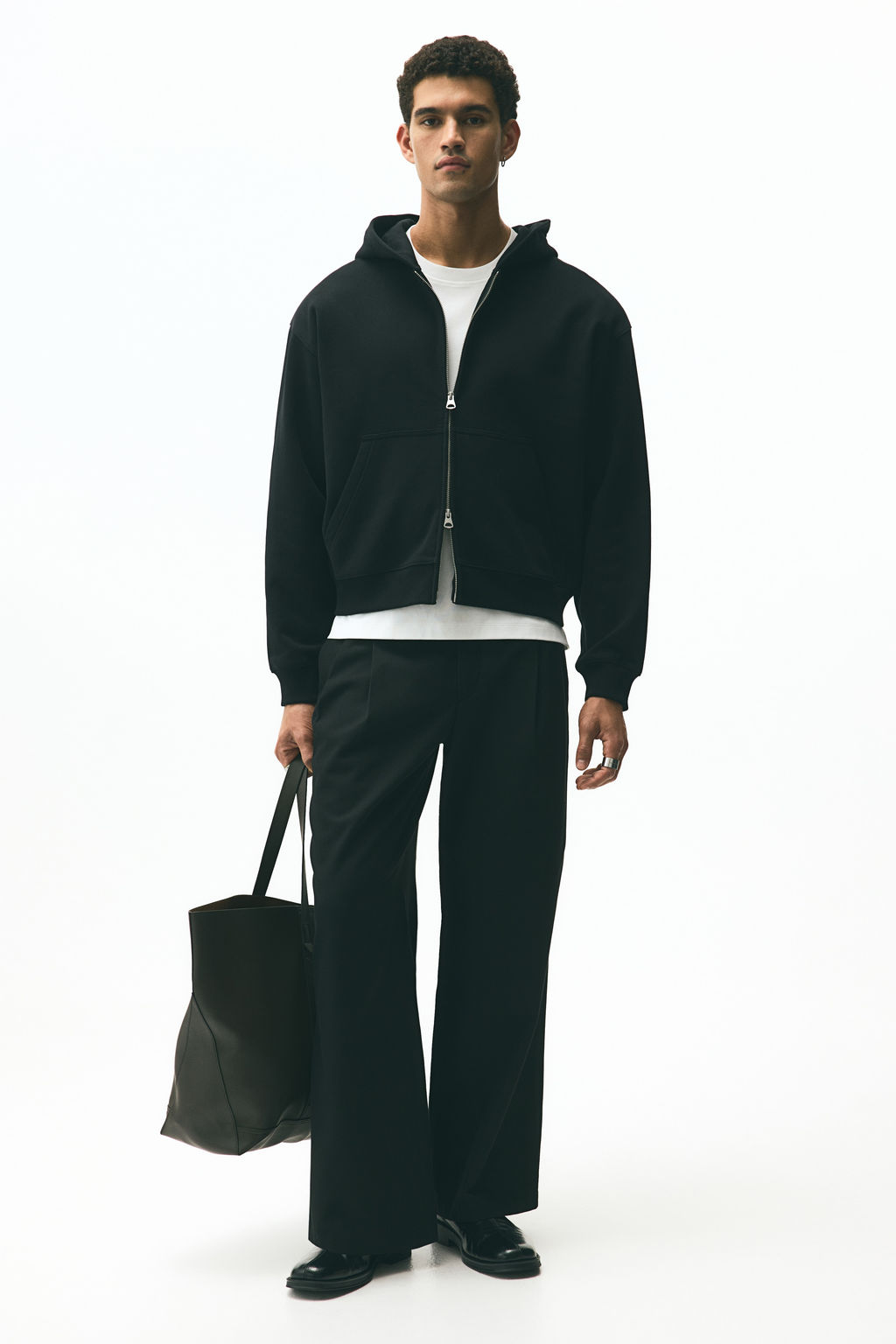 Chaqueta sudadera boxy con cremallera Loose Fit - H&m фото 9