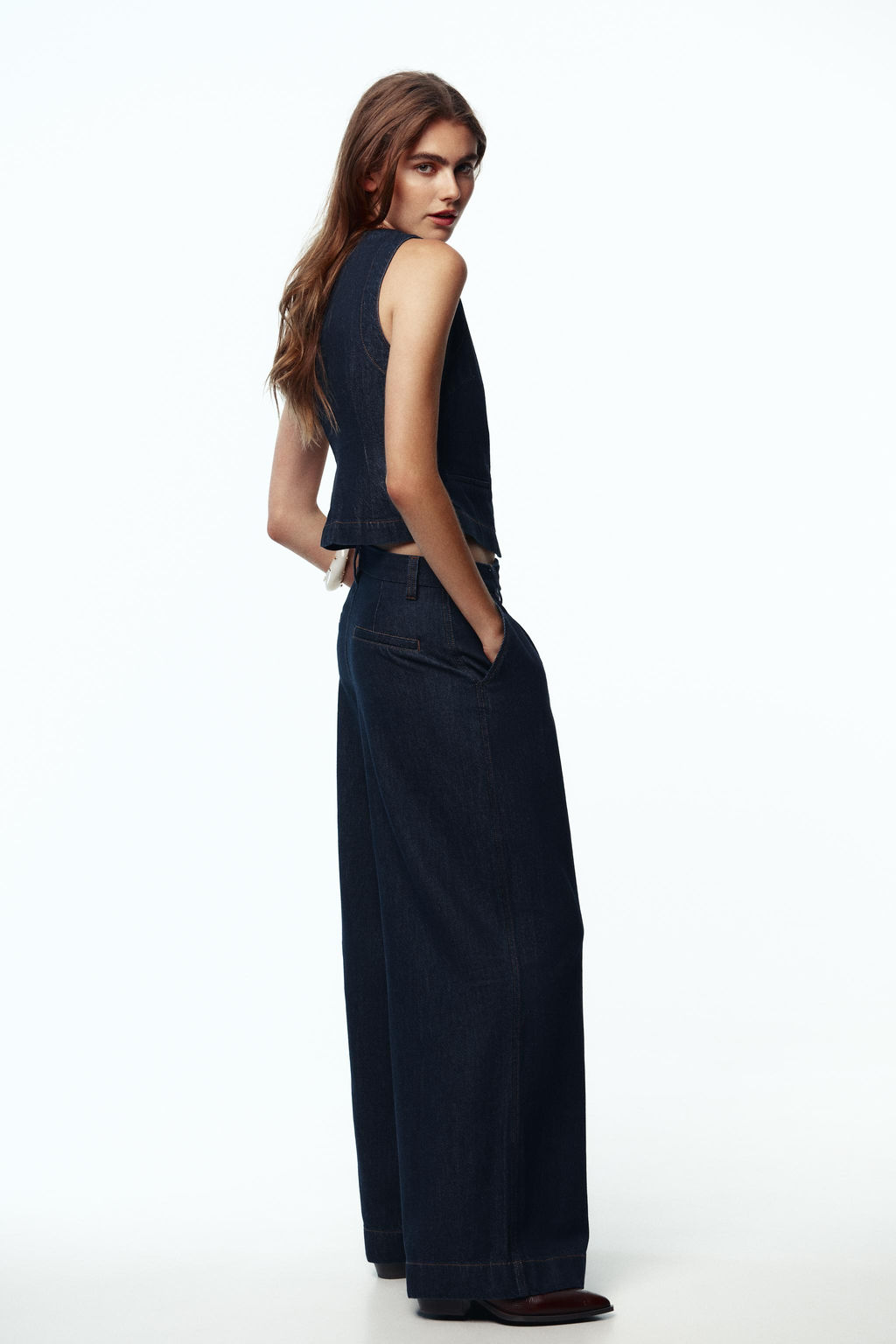 Z1975 WIDE-LEG MID-WAIST JEANS - Zara фото 16
