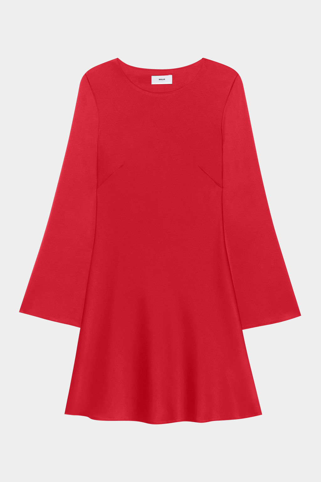 Платье из атласа расклешенного силуэта - Mollis фото 6