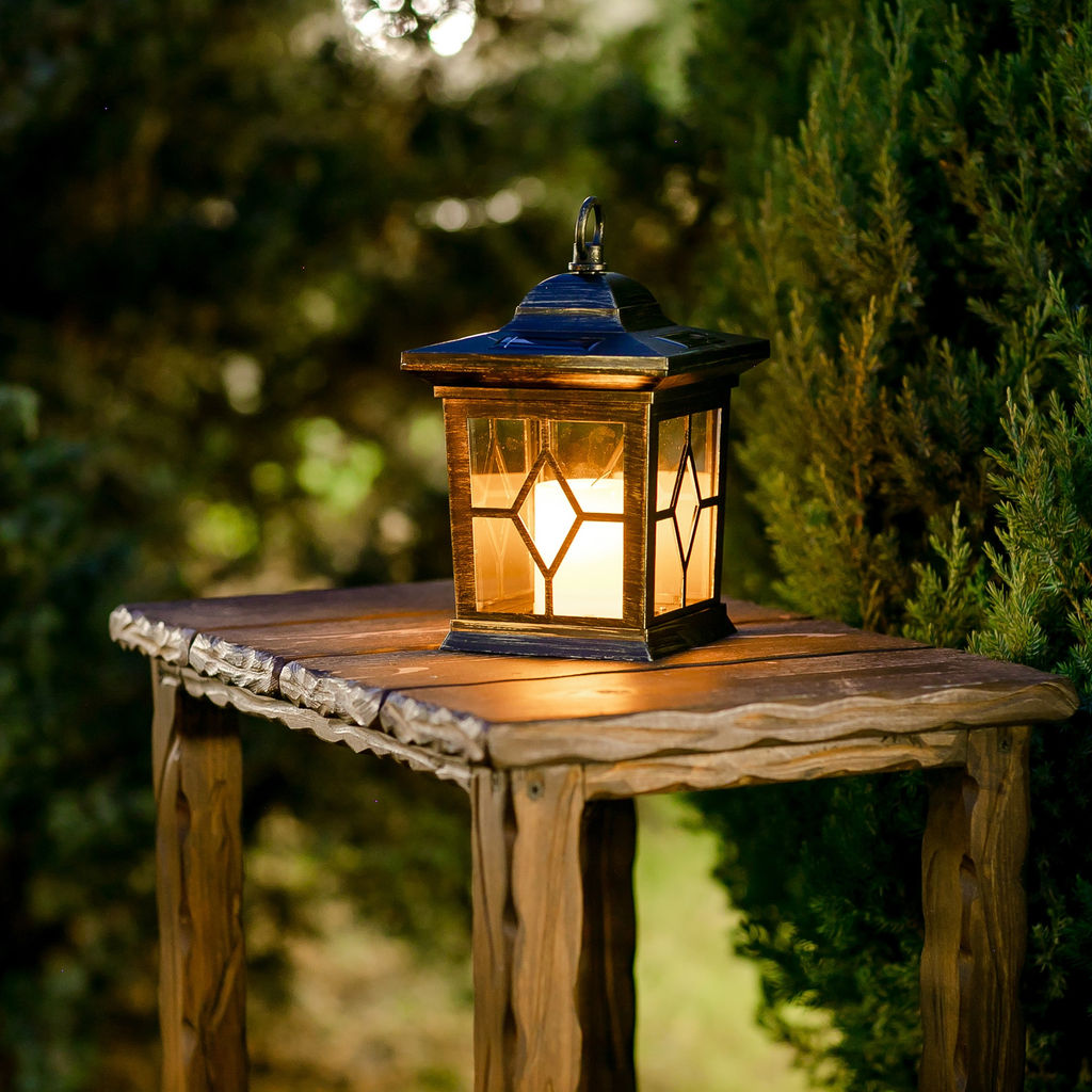 USL-S-180/PT220 Садовый светильник на солнечной батарее Bronze lantern. Серия Special. Упаковка- коробка.
