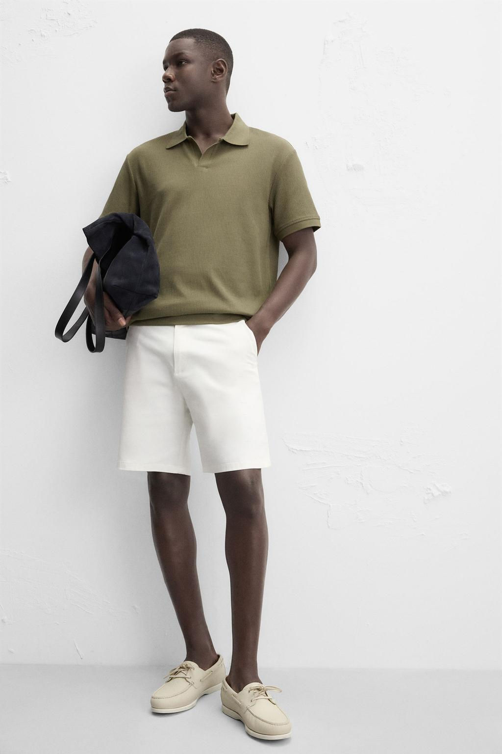 CHINO REGULAR FIT BERMUDA SHORTS - Zara фото 6