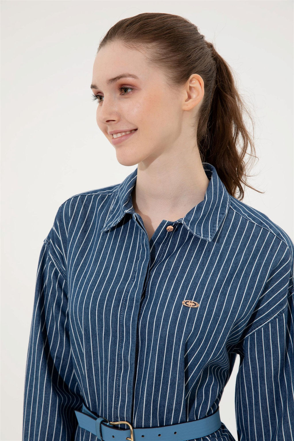 Женское синее джинсовое платье Неожиданная скидка в корзине - U.s. polo assn фото 2