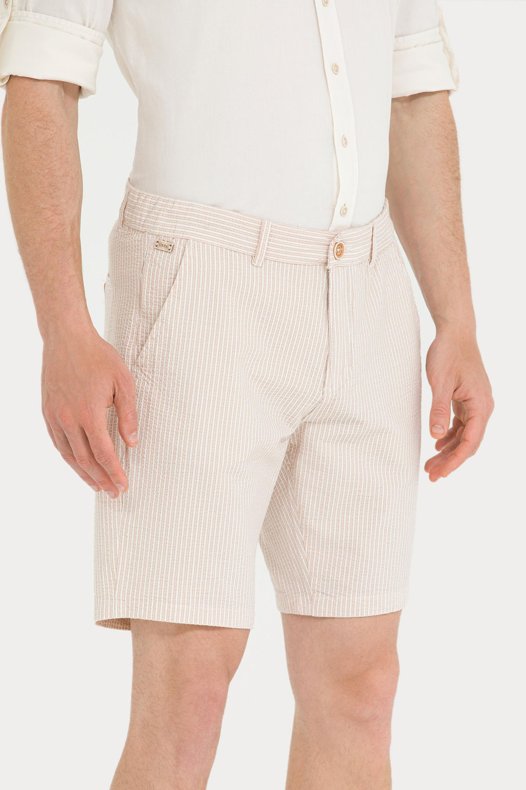 Мужские верблюжьи тканые шорты - U.s. polo assn фото 6