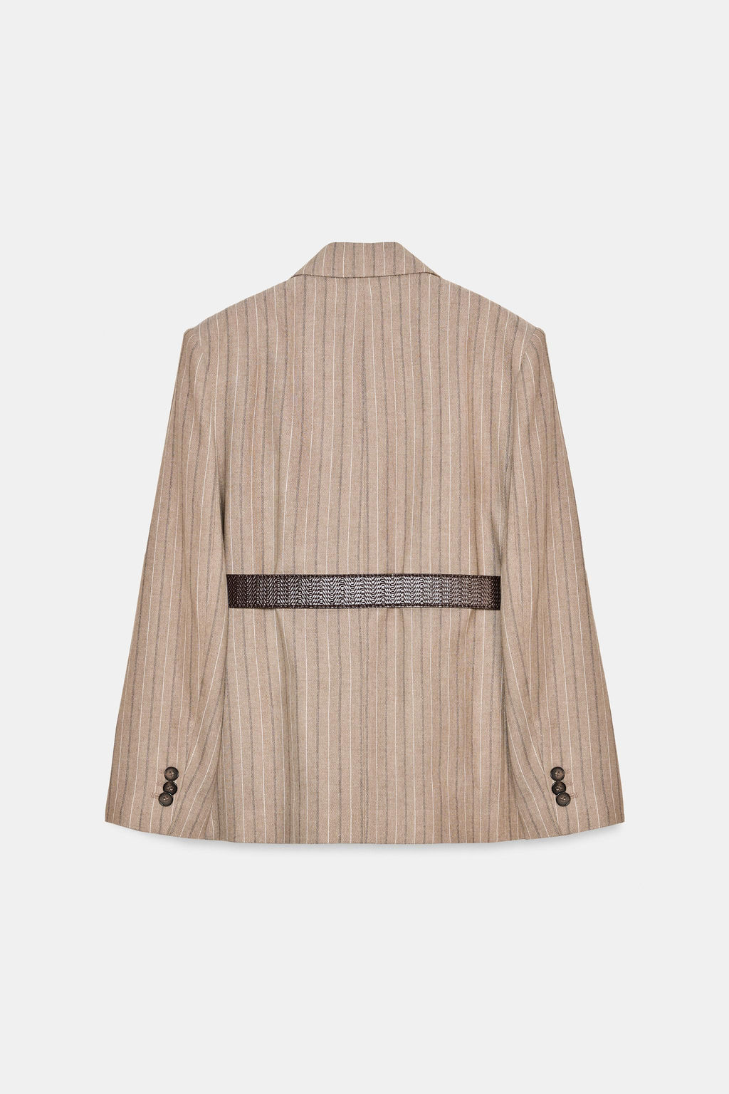 HERRINGBONE BLAZER WITH BELT - Zara фото 17