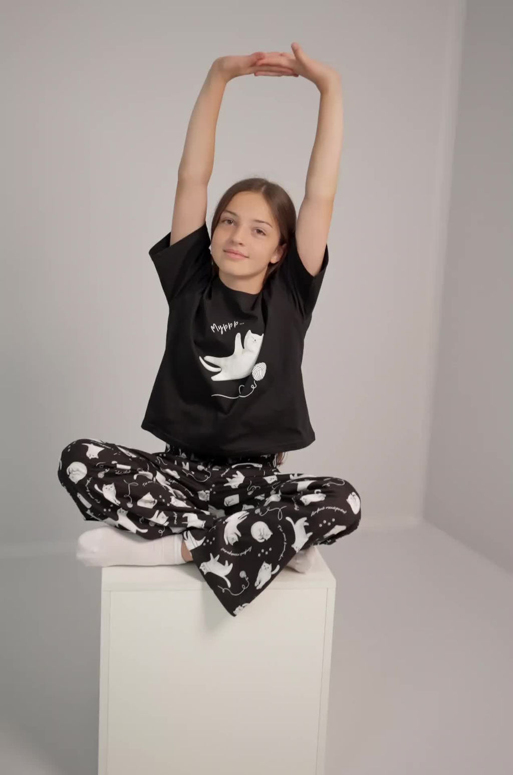 Хлопковая пижама для девочки Happyfox