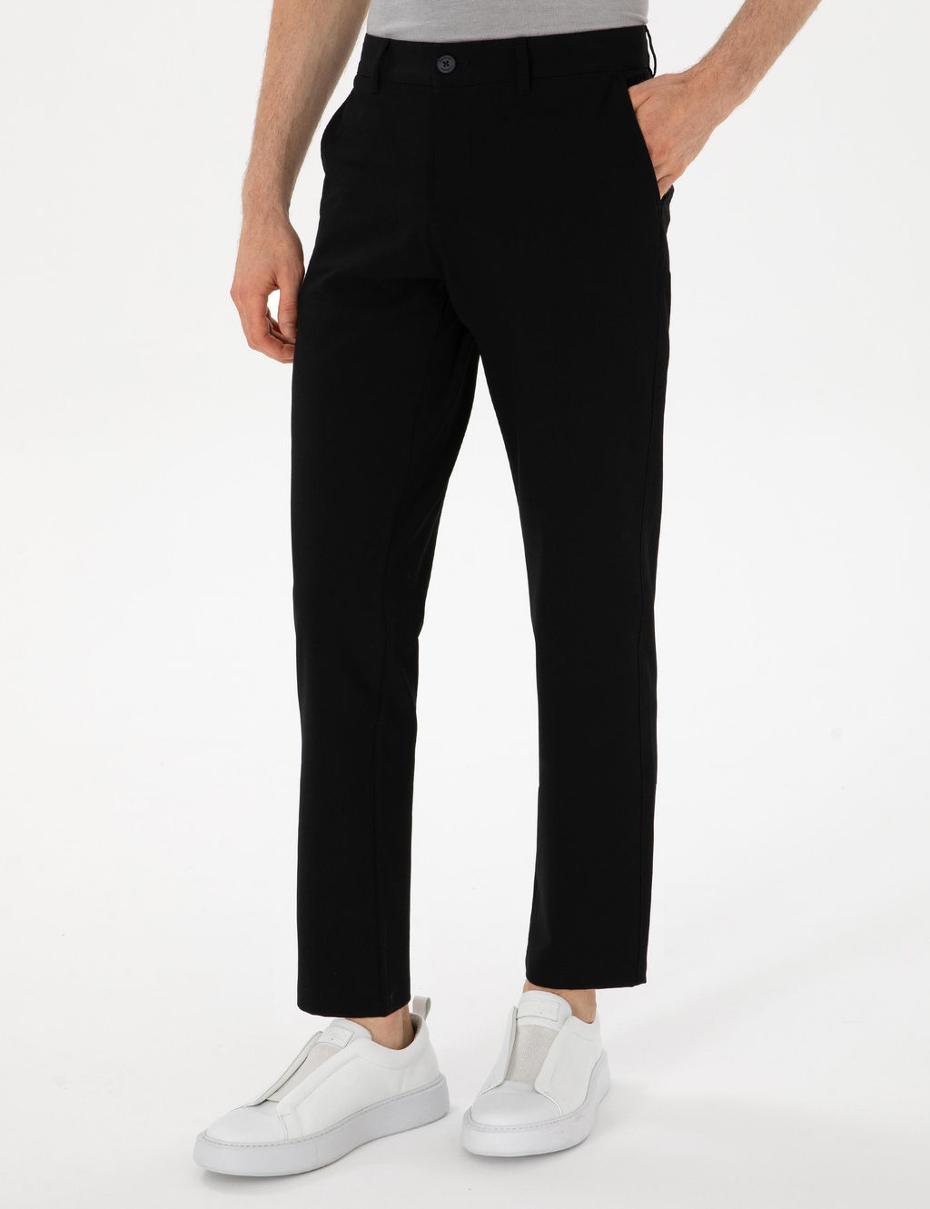 Lacivert Slim Fit Kanvas Pantolon - Cacharel фото 2