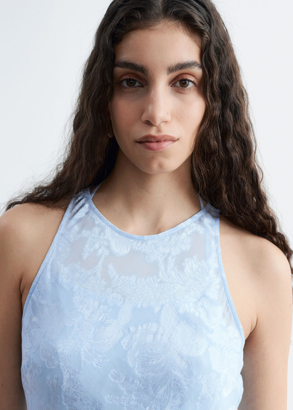 Vestido midi de seda y viscosa - H&m фото 3