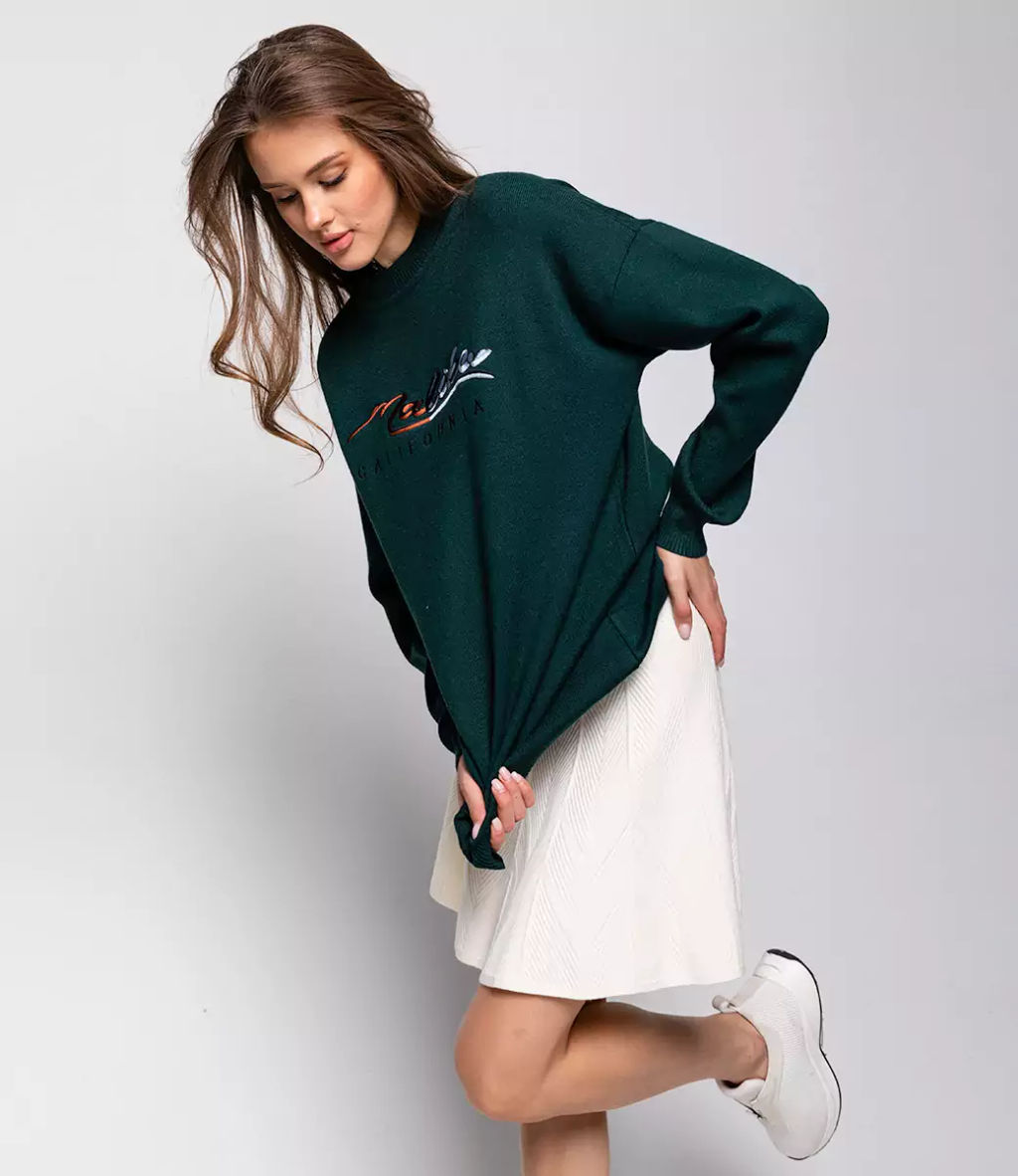 Джемпер #КТ7705, изумрудный