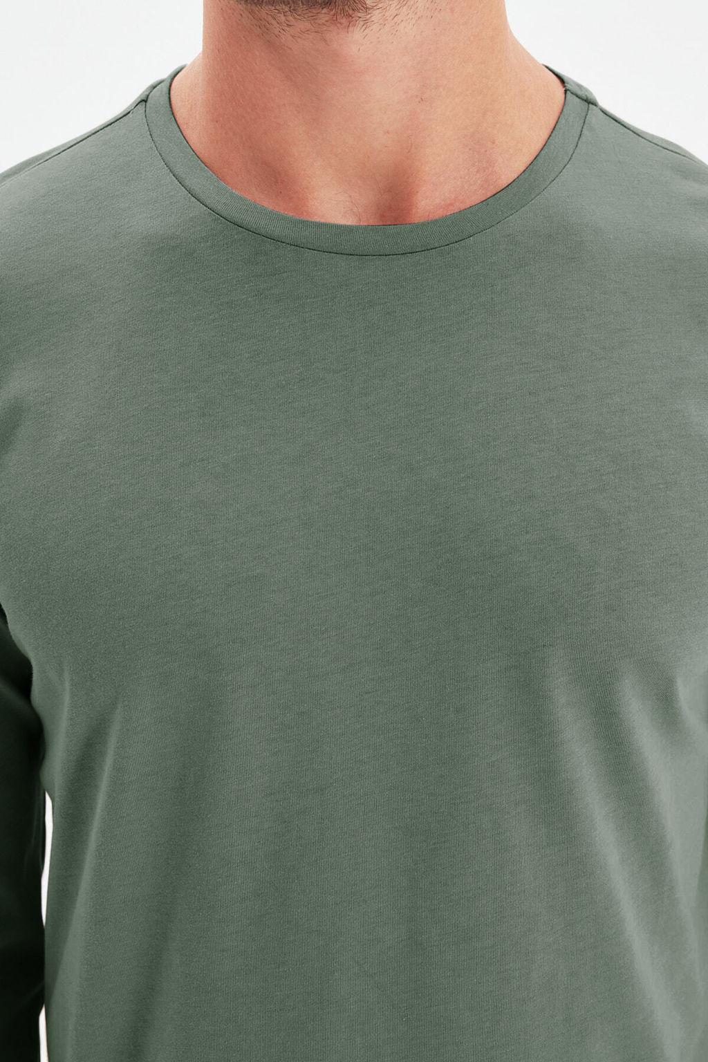 TRENDYOL MAN Siyah Basic Regular/Normal Kesim Bisiklet Yaka Uzun Kollu %100 Pamuk Tok Kumas T-shirt TMNAW21TS0208 - Trendyolmilla фото 39