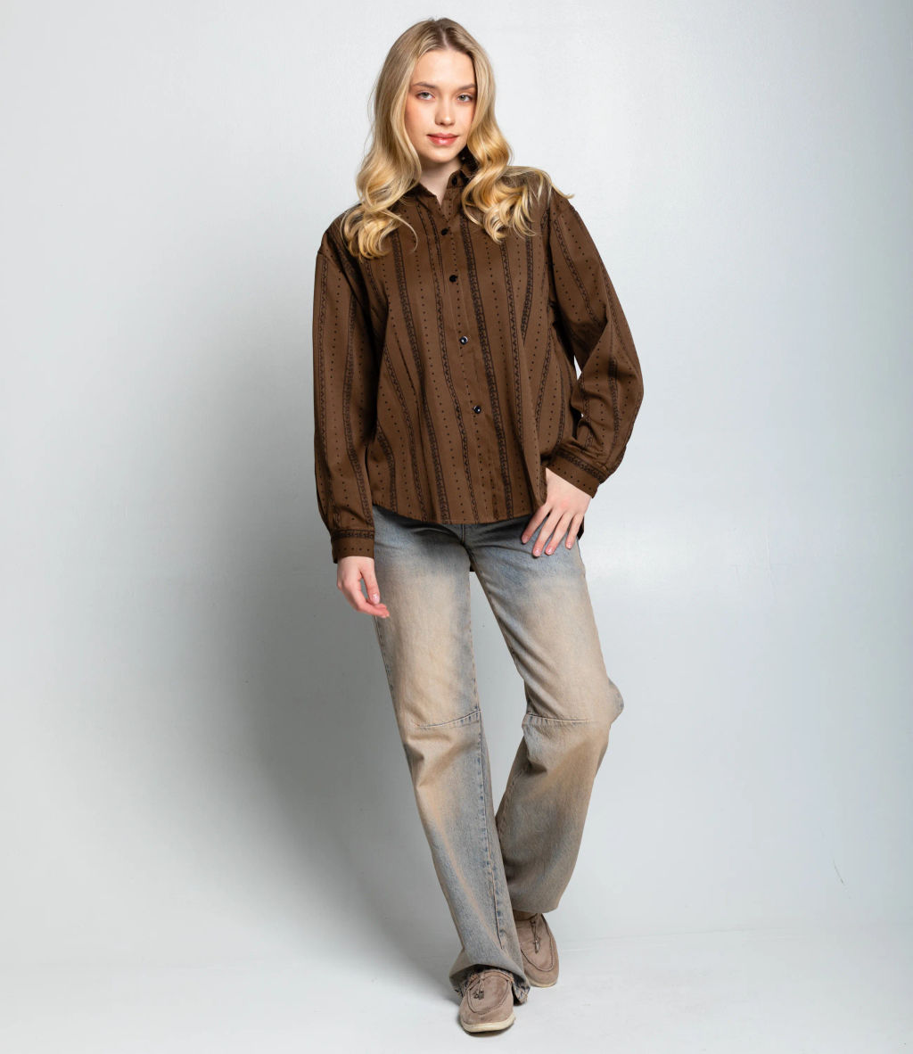 Рубашка #КТ129 (1), шоколадный