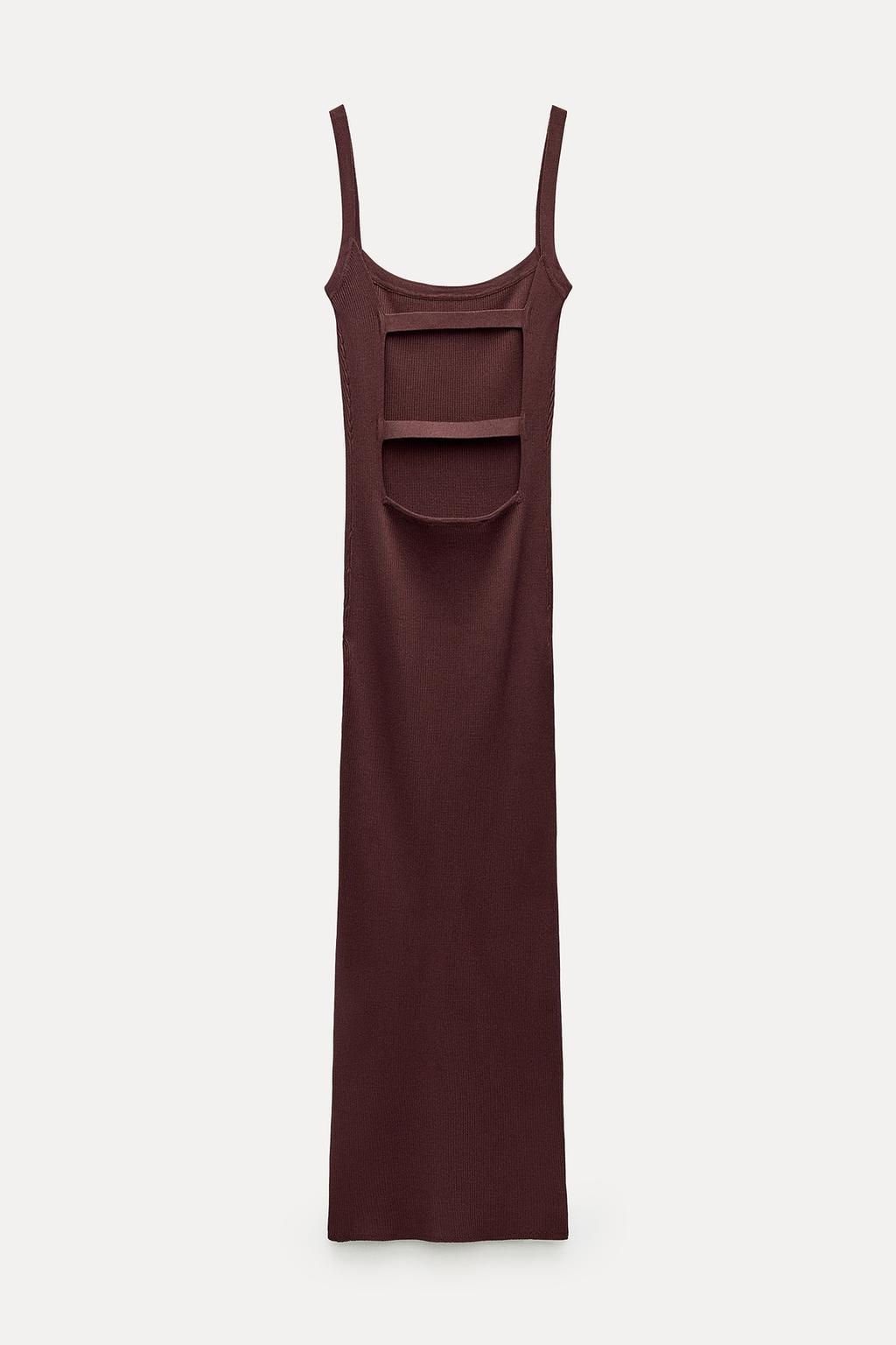 OPEN BACK KNIT MIDI DRESS - Zara фото 4