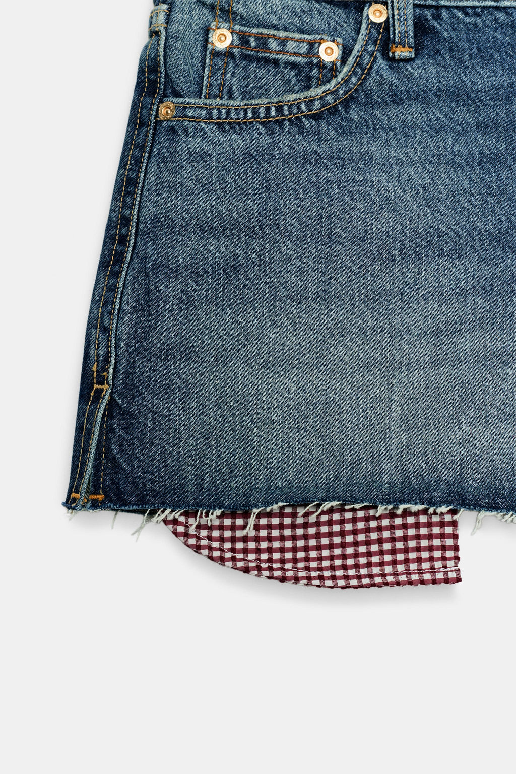 SHORTS Z1975 MOM FIT BAJO DESHILACHADO / Azul - Zara фото 9