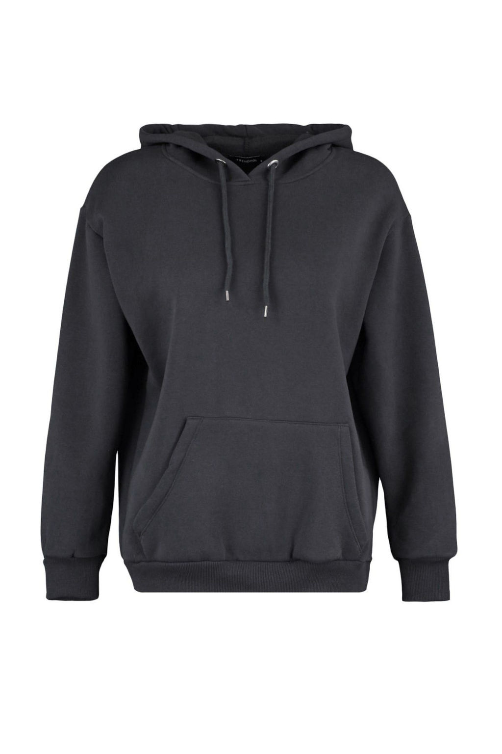 TRENDYOLMILLA Bej Kal?n Ici Polarl? Kanguru Cepli Kapusonlu Boyfriend/Genis Kal?p Orme Sweatshirt TWOAW20SW0525 фото 15