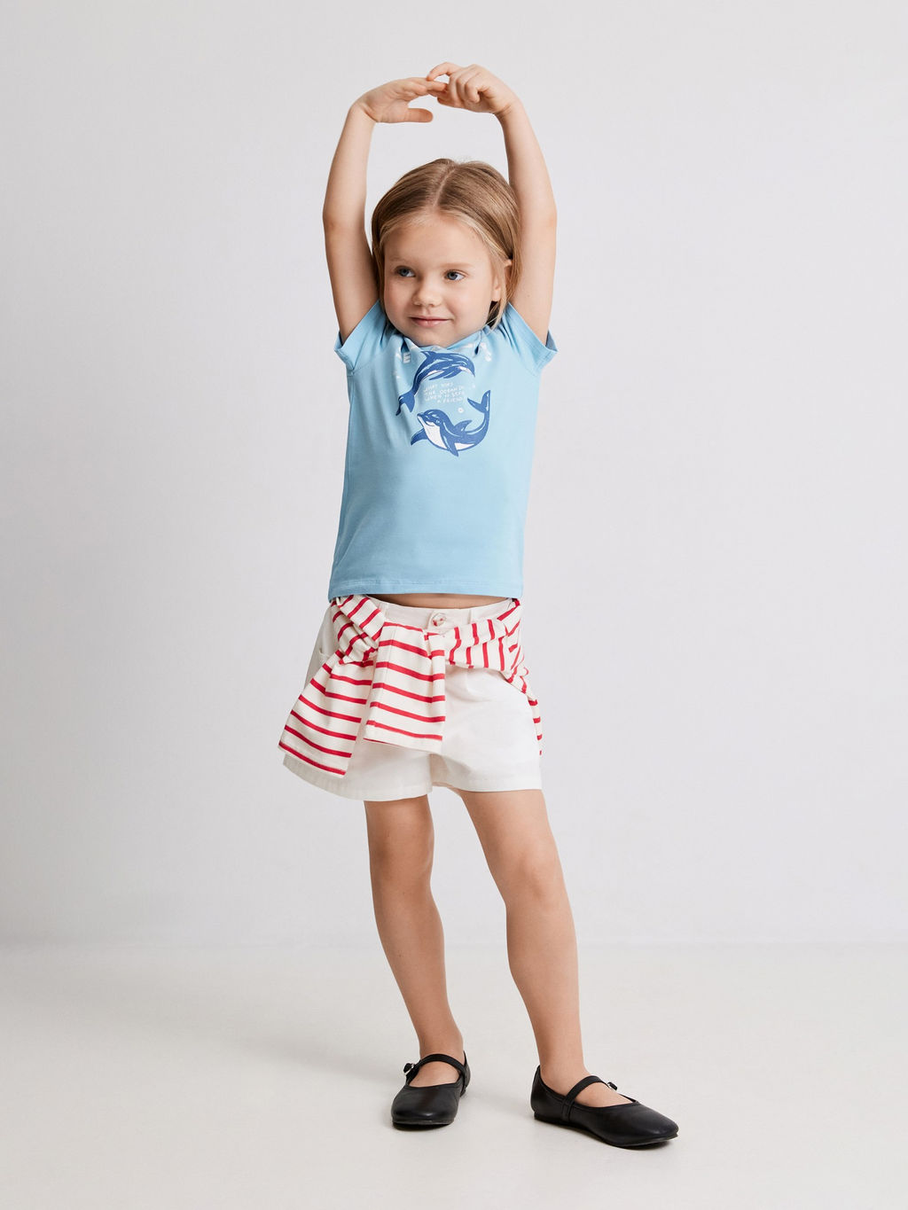 ACOOLA / Футболка детская для девочек Pihta голубой  фото 6