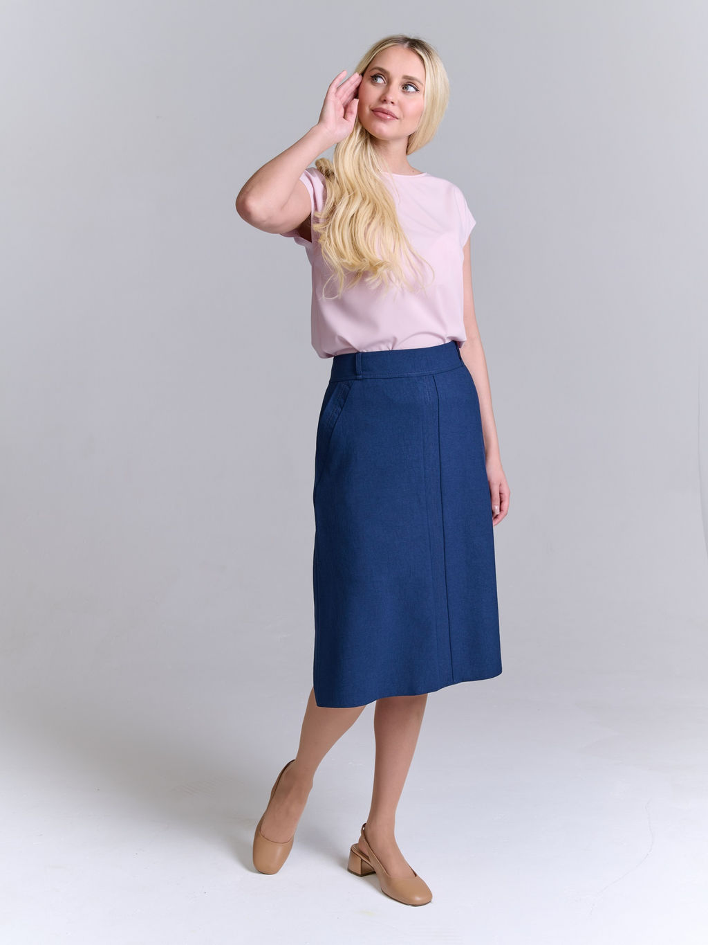 льняная юбка лен с вискозой - Трика фото 2