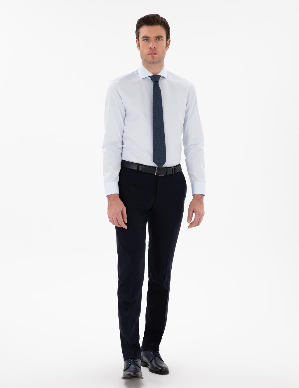 A__k Mavi Slim Fit _talyan Yaka Klasik G_mlek - Cacharel фото 4