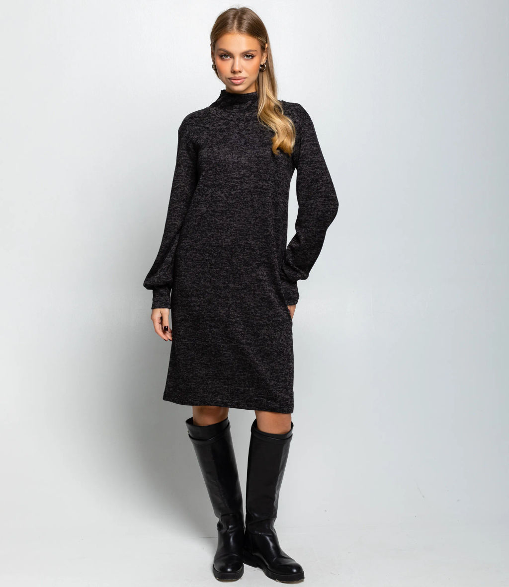 Платье #2В2215, чёрный