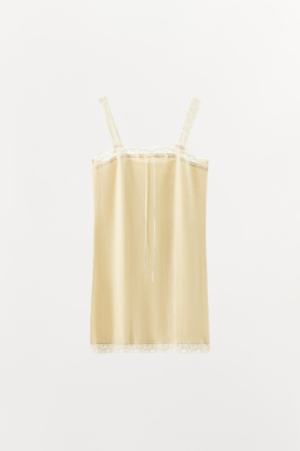 VESTIDO MINI POINTELLE ENCAJE / Crudo - Zara фото 4
