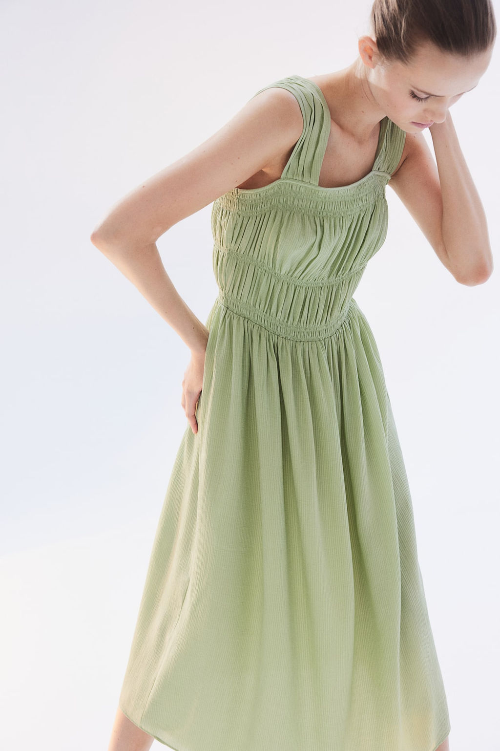 Vestido con cuerpo nido de abeja - H&m фото 2