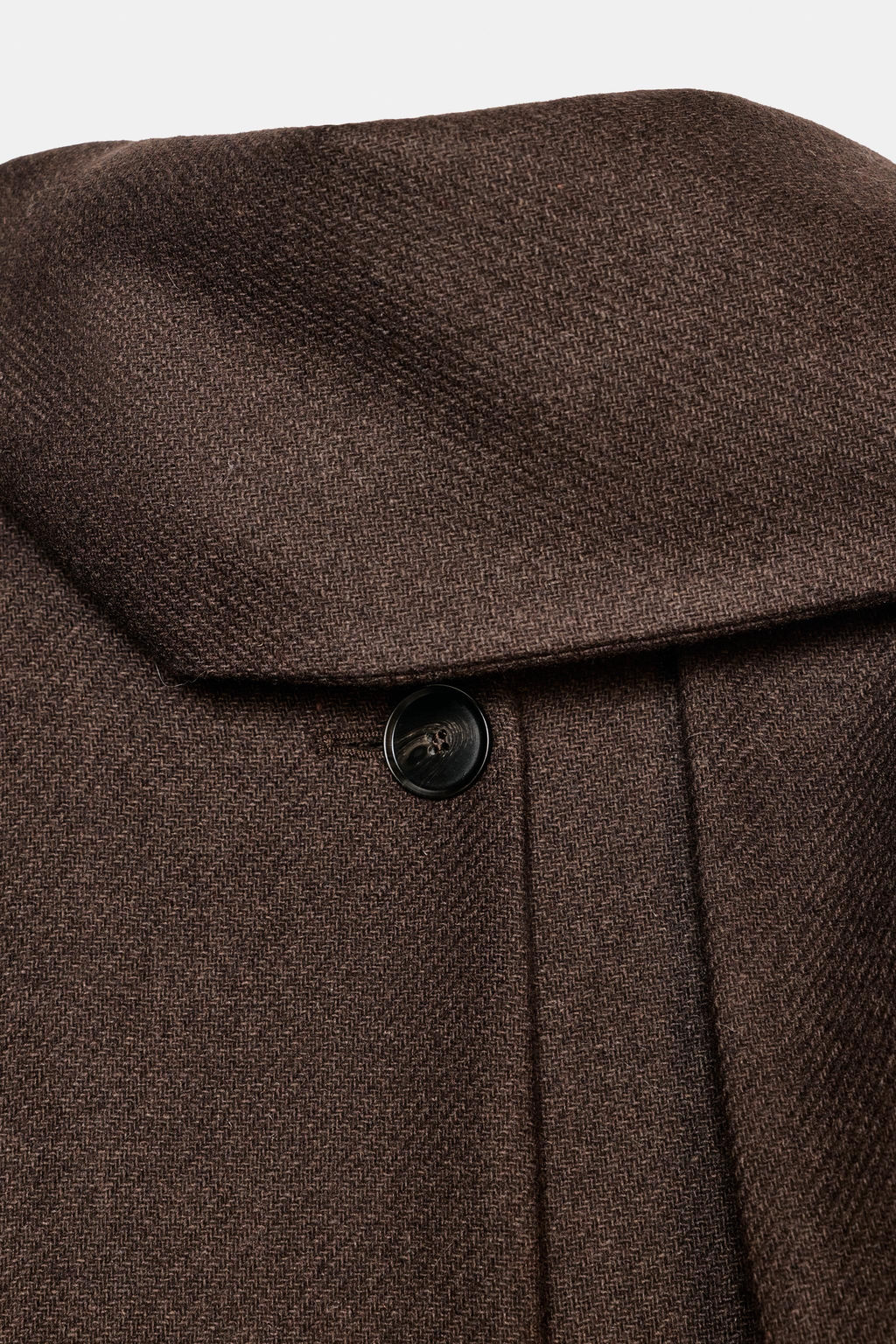 CROPPED WOOL COAT WITH SCARF - Zara фото 9