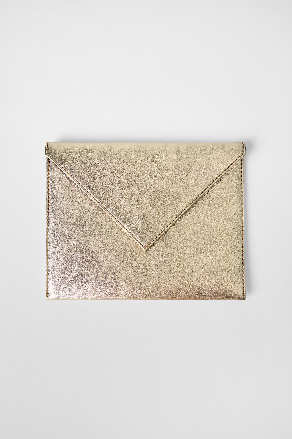METALLIC EFFECT DOUBLE LEATHER CLUTCH KATE MOSS X ZARA  фото 5