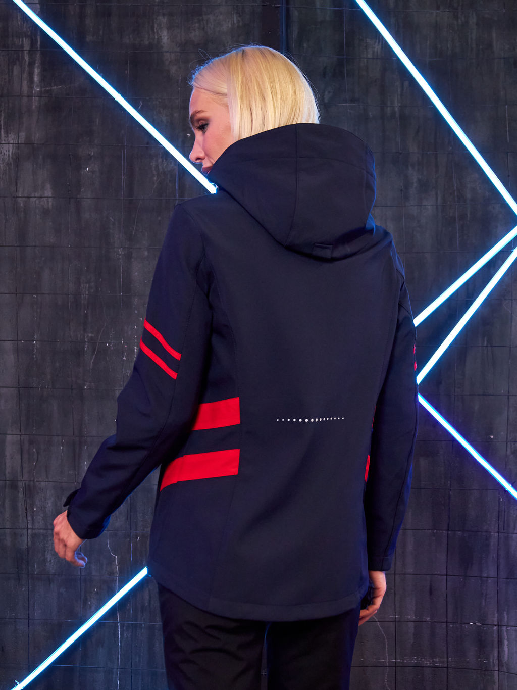 Женская мембранная куртка виндстоппер на флисе Azimuth Заря 124/23982_705 Темно-Синий  фото 19