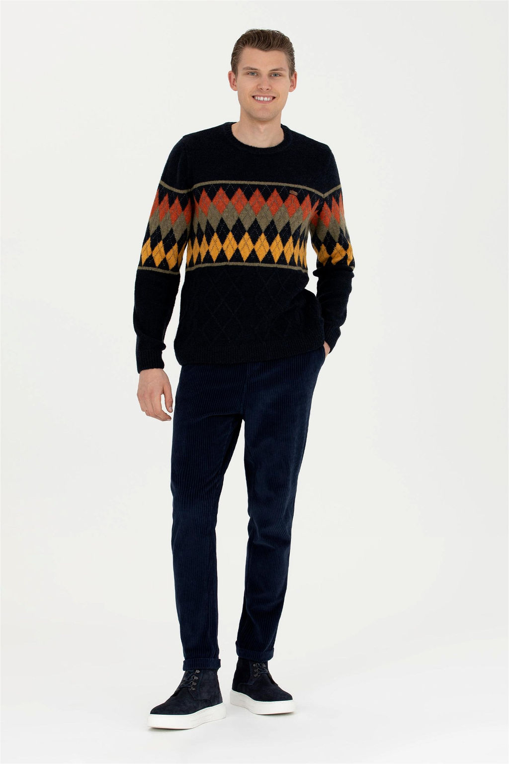 Мужской темно-синий свитер - U.s. polo assn фото 11