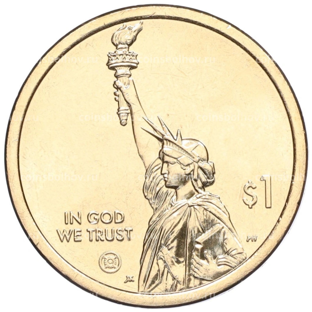 Монета 1 доллар 2024 года D США Американские инновации Джордж Вашингтон Карвер