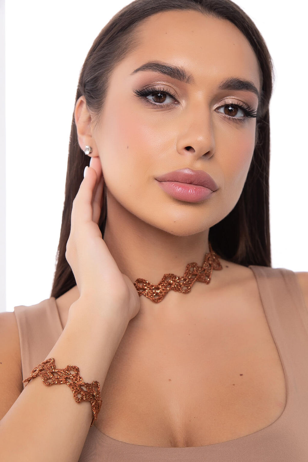 Комплект чокер + браслет (терракот) А15 - Lt collection фото 3