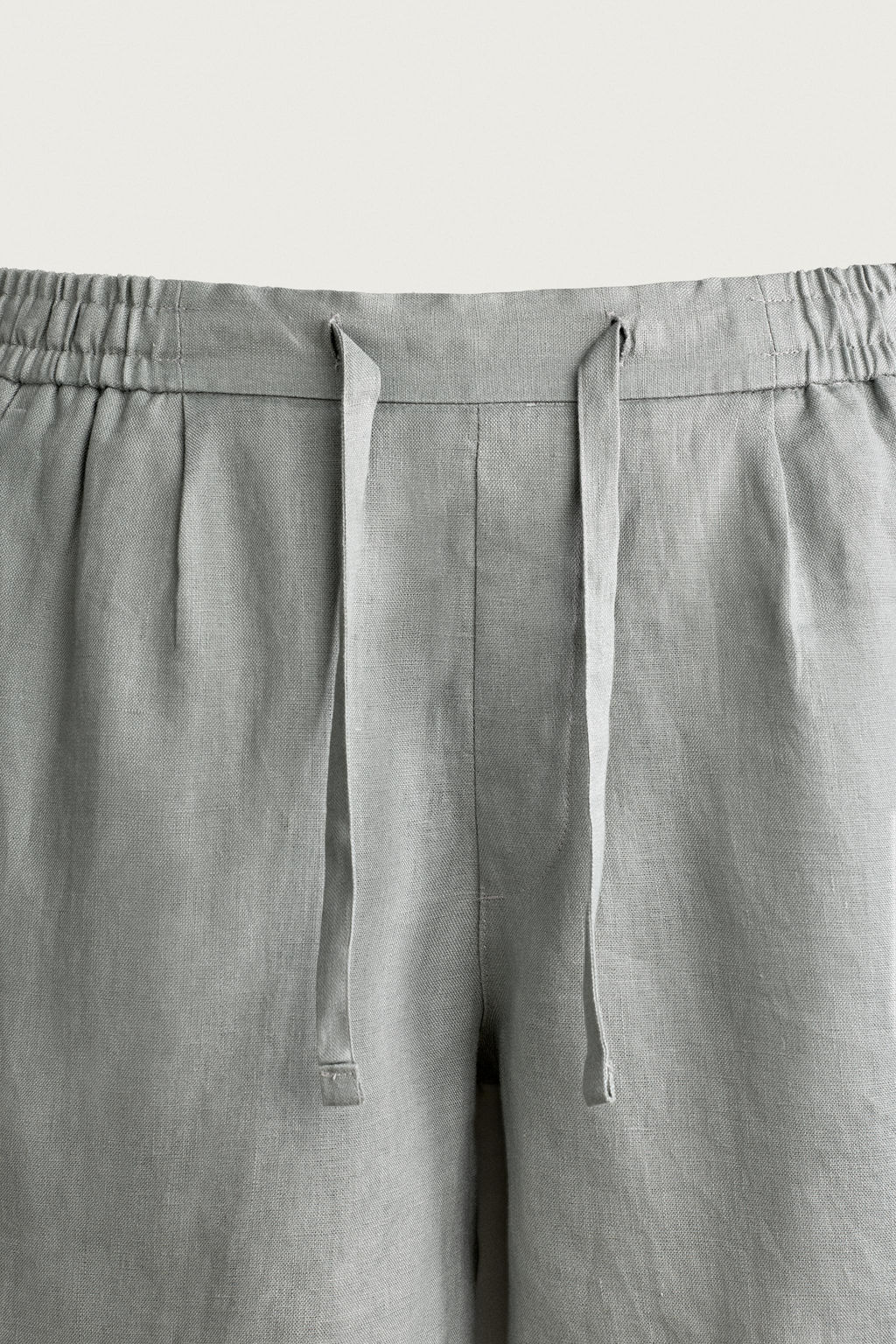 BERMUDA RELAXED FIT 100% LINO / Gris claro - Zara фото 13