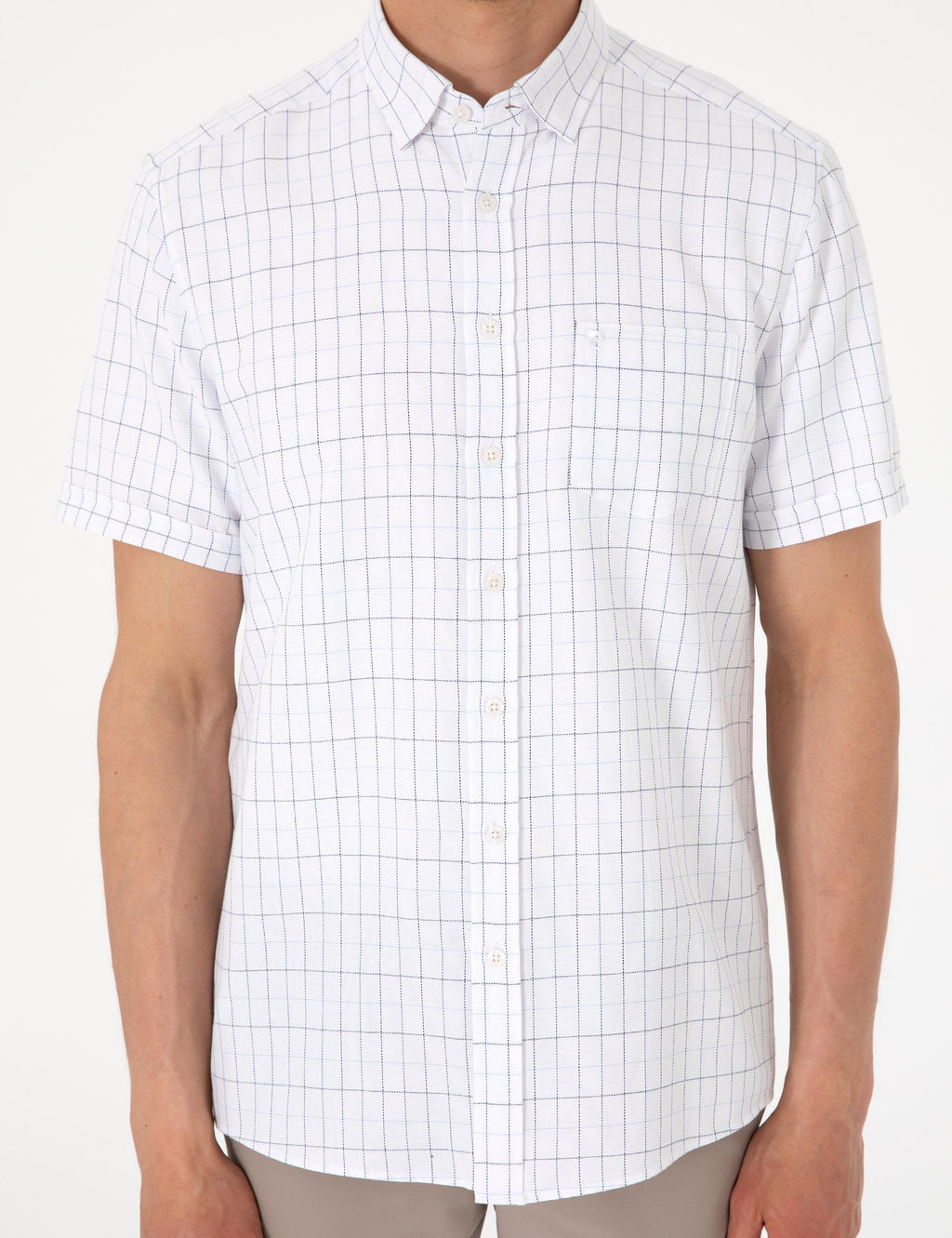 Beyaz Regular Fit K_sa Kollu G_mlek - Pierre cardin фото 6