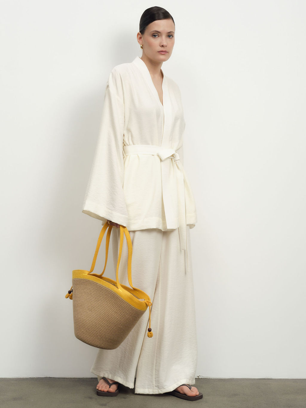 Жакет-кимоно из вискозы 42367 молочный