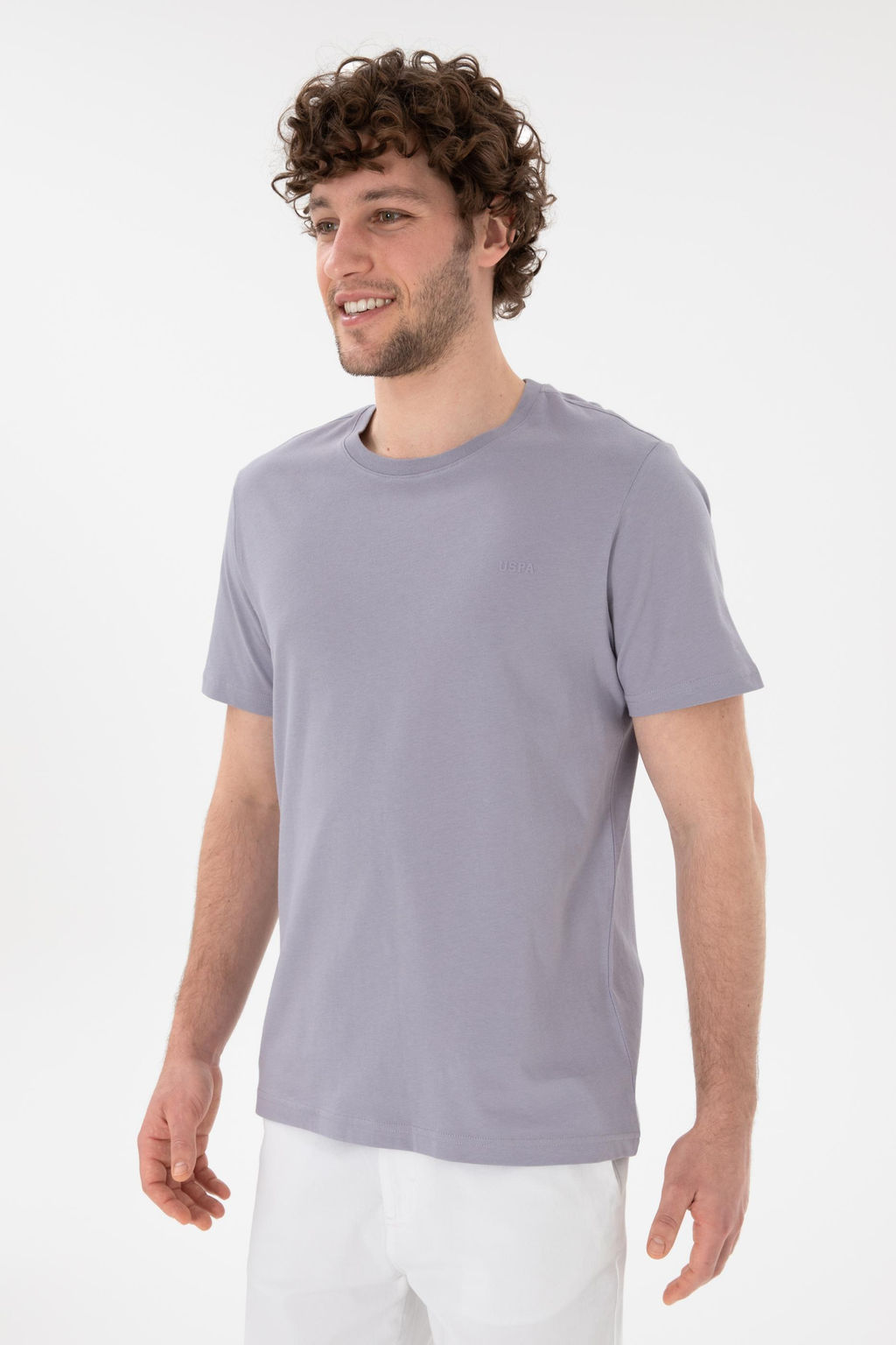 Erkek Regular Fit Bisiklet Yaka Gri Basic Ti__rt Sepette S_rpriz _ndirim - U.s. polo assn фото 2