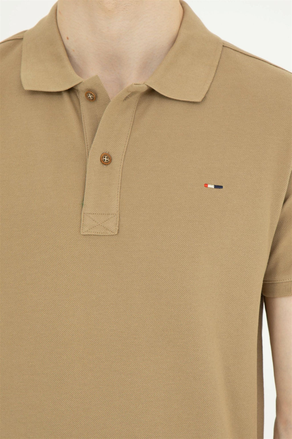 Мужская базовая футболка цвета хаки - U.s. polo assn фото 7