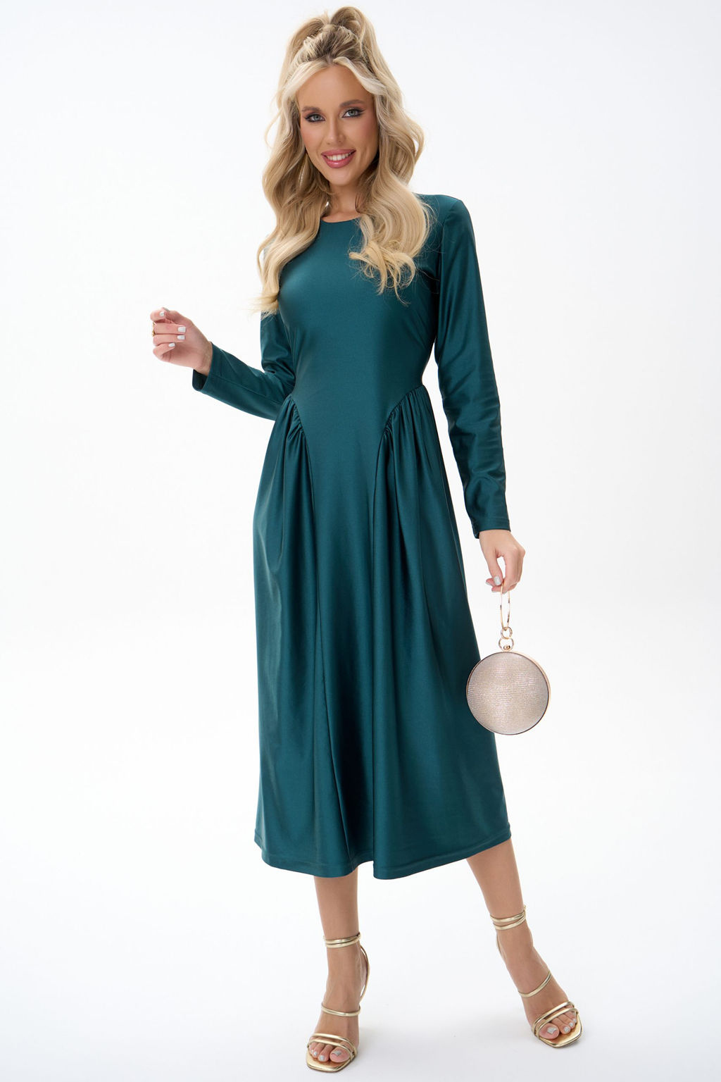 Платье Донна (изумрдный) - Эльза фото 8