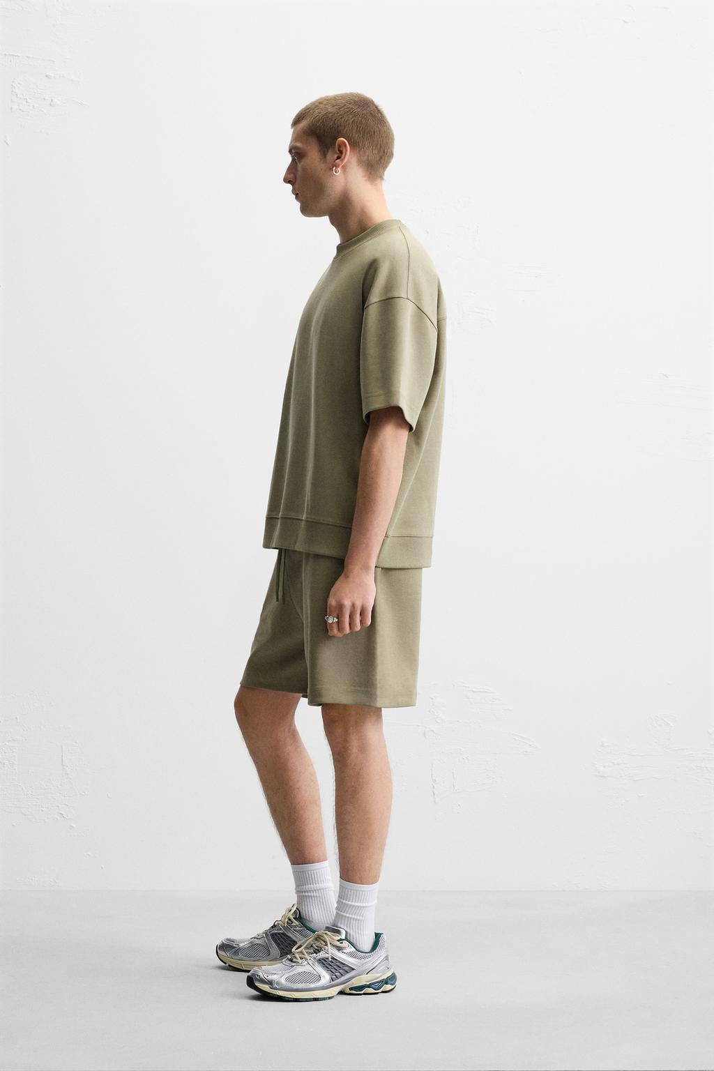 INTERLOCK TEXTURED BERMUDA SHORTS - Zara фото 31