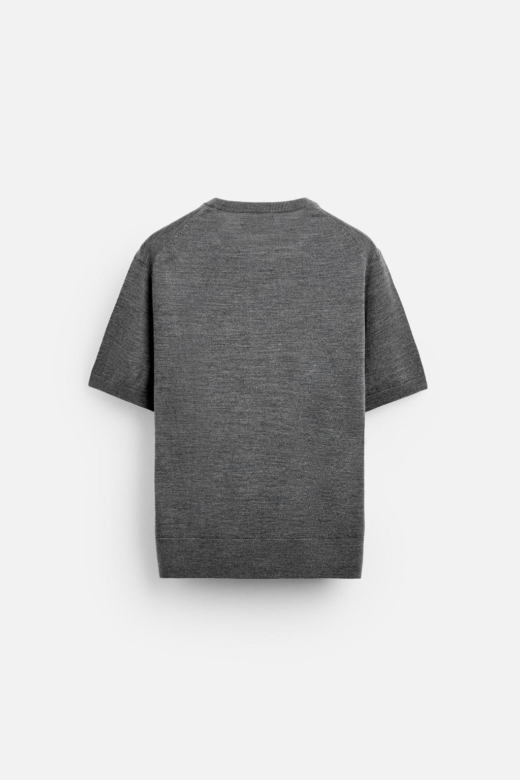 100% WOOL KNIT T-SHIRT - LIMITED EDITION - Zara фото 16