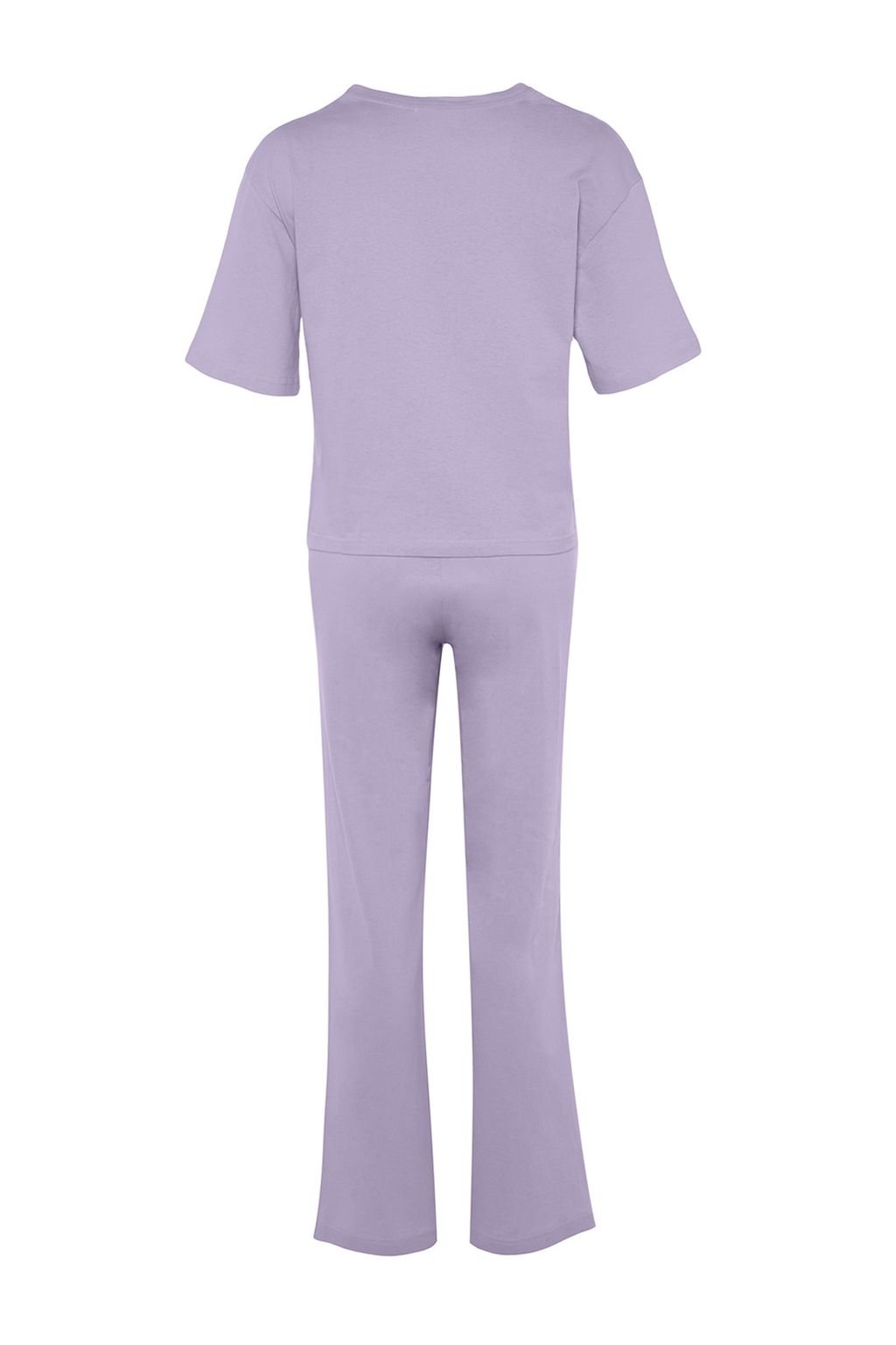 Trendyolmilla Lila %100 Pamuklu Eglenceli Bask?l? T-shirt-Pantolon Orme Pijama Tak?m? THMSS23PT00134 фото 32